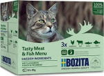 BOZITA Tasty meat & fish menu in jelly Box - wet cat food - 12x85g