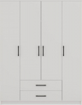 Topeshop ROMANA 160 BIEL KPLB bedroom wardrobe/closet 11 shelves 4 door(s) White