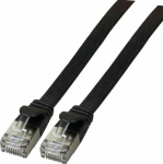 EFB Elektronik EFB RJ45 Flachpatchkabel U/FTP Cat.6A PVC 0.15m schwarz