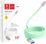Cable USB Denmen USB-A - USB-C 1 m Mint (29366)