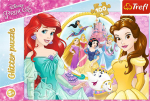 Trefl Puzzle glitter shining Disney princesses Bella and Ariel 100 14819