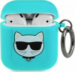 Karl Lagerfeld Protective case KLA2UCHFL Choupette do AirPods 1/2 niebieskie