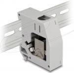 Delock DIN rail Adapter with Keystone Module RJ45 jack to RJ45 jack Cat.6A