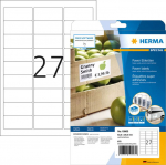 HERMA labels A4 wei&szlig; 63.5x29.6 mm extremely adhesive 675 St