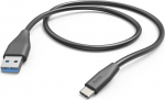Kaabel Hama USB A - USB C, 1.5m, must