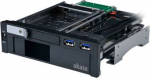 Akasa 5.25 Inch drive cage for 1x 3.5+1x 2.5 Zoll, with. 2x USB 3.0