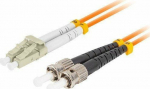 Lanberg Patchcord Fiber MM ST/UPC-LC/UPC DUPLEX 3.0MM OM2 50/125 LSZH 5m orange
