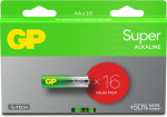 GP Batteries GP Super Alkaline Battery, Size AA, 15A/LR6, 1.5V (16-pack)