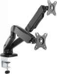 Manhattan Befestigungskit (Gelenkarm) - gas spring - f&uuml;r 2 LCD-Displays - Aluminium - Schwarz - screen size: 43.2-81.3 cm (17"-32")