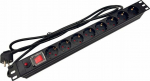 Alantec surge protector power strip 8 sockets 1.8 m czarna (PZ022)