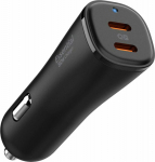 Autolaadija adapter ArcStation Essential 50W, 2 x USB-C, must, Spigen
