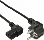 Power Cable InLine 25pcs. Bulk Pack &reg; Power Cable Type F angular C13 right angled black 3m