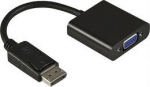 DELTACO DP to VGA Adapter | DisplayPort - VGA | Max 1920x1080 60Hz | Svart | 0.2m
