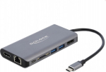 DELOCK USB-C Dockingstation 4K-HDMI/DP/USB3.0/SD/LAN/PD 3.0