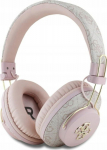 Headphones Guess Bluetooth ENC Metal 4G Logo pink
