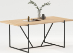 Dining table CINDY 160x90xH75cm, melamine oak