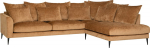 Corner sofa LARTES right corner, brown