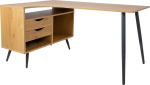 Desk GEORGIA 145x80xH75cm, melamine with oak decor