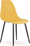 LEOBERT Scandinavian mustard chair WAT black legs for kitchen office loft