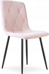 Leobert Krzesło LIBRA - light pink velvet / black legs x 1