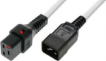 MicroConnect Powercord C19 IEC Lock - C20, White 3m, PC1300