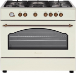 Ravanson Retro KWGE&ndash;90ARC gas and electric cooker (cream)