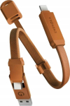 Kabel USB Energea Kabel Sheath Key 2w1 USB-C do USB-C/USB-A 480Mbps 60W 15cm orange