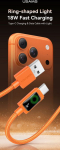 Kabel USAMS U92 18W USB-C do USB-A 1.2m orange