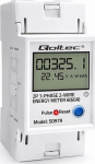 Qoltec Single-phase electronic rail-mounted energy consumption meter DIN | RESET | periodic and permanent counter | 230V | 60A | LCD | LED | 2P
