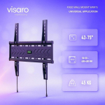Visaro Wall mount | WMF75 Flat TV Mount | 43-75 " | Maximum weight (capacity) 45 kg | Black