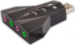 Savio AK-08 Sound Card USB / 7.1 / Adjustable Volume / Microphone