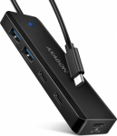 Axagon HUB 4-portowy 5gbps 2x USB-A 2x USB-C , USB-C power IN 19cm kabel HUE-C2C