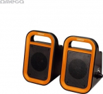 Omega OG119BO Stereo Multimedia Desktop Speakers 2x 3W Orange with 3.5mm Audio / USB Power