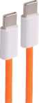 Shiverpeaks USB-C Ladekabel, 2.0, 240W, orange, Textil, 0.5m