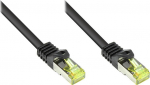 Alcasa Good Connections Patchkabel m. Cat.7 Rohk. schwarz 0.25m