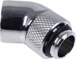 Alphacool Eiszapfen Adapter 45 Grad G1/4 Zoll AG auf G1/4 Zoll IG - drehbar, chrome silber
