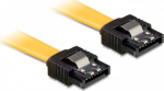 DELOCK SATA cable SATA III -> SATA St/St 0.70m gelb Clips