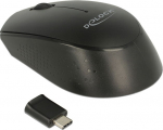 DELOCK Optical 3-Buttons mini mouse USB-C 2.4GHz wireless