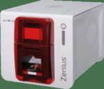 Evolis Zenius, single sided, 12 dots/mm (300 dpi), USB, kit (USB), red - card printer, single sided card printing, thermal transfer (dye sublimation, 4-colour, monochrome), resolution: 12 dots/mm (300 dpi), speed (max.): 150 cards/hour, card feeding, ...