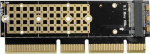 AXAGON PCEM2-1U PCI-E 3.0 16x - M.2 SSD NVMe, up to 80mm SSD, low profile 1U