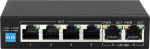 Extralink KRIOS PoE Switch, 4x Gigabit PoE/PoE+, 2x RJ45 Gigabit Uplink, 60W