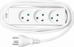 MicroConnect Power strip 3 outlets 5m White, With child protection