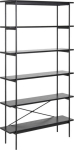 Wall unit ANGUS 94x27xH172cm, black