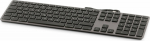 Keyboard LMP Large Font USB Keyboard 110 keys wired USB keyboard with 2x USB and aluminum upper cover - German - space gray