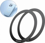 Baseus Magnetic ring Halo MagSafe czarny 2szt