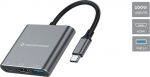 CONCEPTRONIC 3-1 Dock USB-C->HDMI/USB-A/100WPD 25cm gr