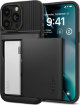 Kaitse&uuml;mbris kaarditaskuga Slim Armor CS, Apple iPhone 15 Pro Max, must, Spigen