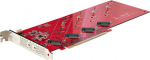 StarTech.com Quad M.2 PCIe Adapter Card, x16 Quad NVMe or AHCI M.2 SSD to PCI Express 4.0, Up to 7.8GBps/Drive, For 2242/2260/2280/22110mm PCIe M-Key M2 SSDs, Bifurcation Required - PC/Linux Compatible (QUAD-M2-PCIE-CARD-B) - Interface adapter - M.2 - Ex