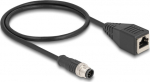 Delock Netzwerkkabel - 8-pole M12-A (M) zu RJ-45 (W)