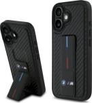 BMW BMHCP16SGSPCCK Hardcase M Grip Stand Smooth and Carbon for iPhone 16 6.1" / black